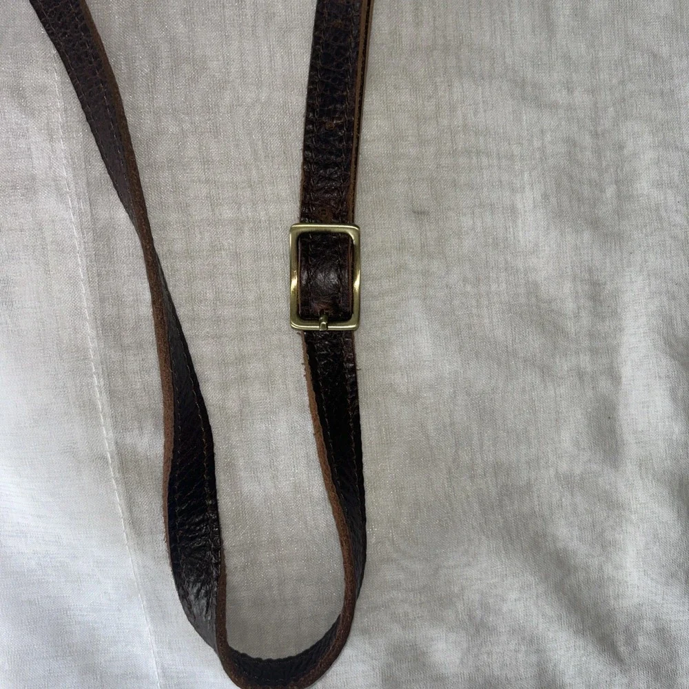 Portland Leather Large Leather Camera Bag, Cold Brew Brown Pebbled